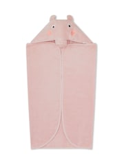 MORI Pink Peppa Pig Cotton Super Soft Kids Hooded Towel - Image 3 of 4