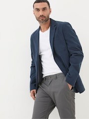 FatFace Chilworth Blue Cotton Blazer - Image 1 of 6