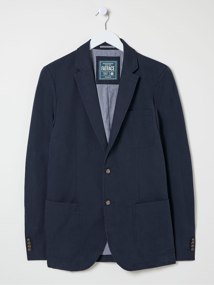 FatFace Chilworth Blue Cotton Blazer - Image 6 of 6
