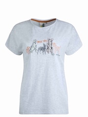 Weird Fish Grey Doggie Days Organic Graphic T-Shirt - Image 5 of 5