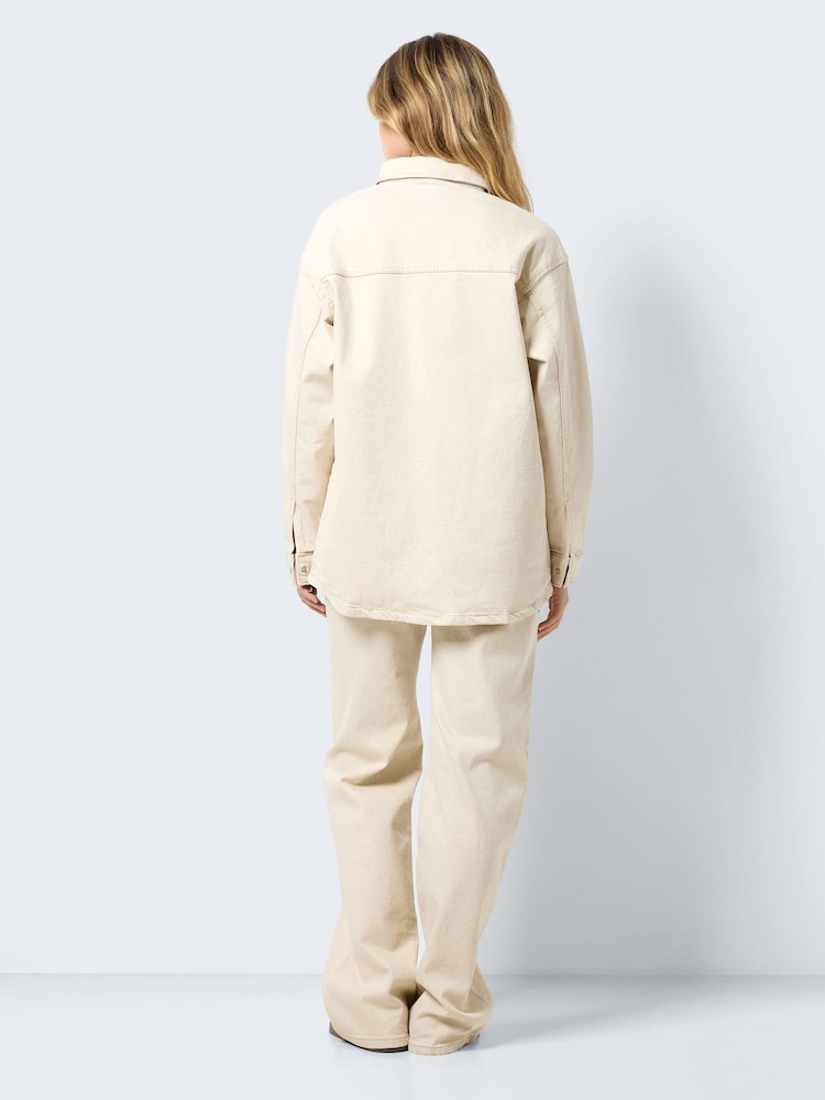 Noisy May denim supradimensionată Shacket - Image 4 of 7