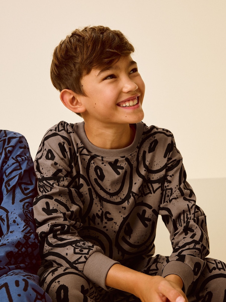 Blue/Green/Neutral Character Long Sleeve Pyjamas 3 Pack (3-16yrs) - Image 4 of 14