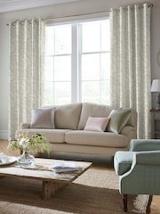 Laura Ashley Dove Grey Lloyd Made to Measure 100% Cotton Curtains - Image 1 of 6