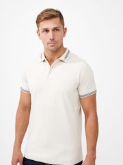 French Connection Natural Mataware Polo Shirt - Image 1 of 2