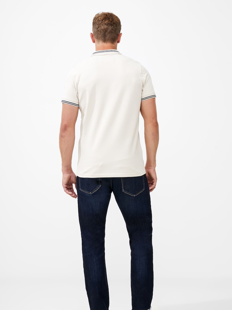 French Connection Natural Mataware Polo Shirt - Image 2 of 2