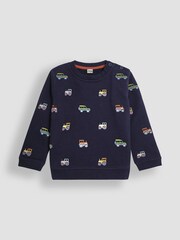 Свитшот с вышивкой трактора JoJo Maman Bébé - Изображение 1 из 3