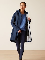 Ariat Blue Coastal Long Waterproof Jacket - Image 2 of 5