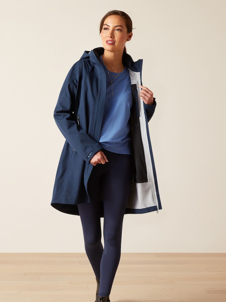 Ariat Blue Coastal Long Waterproof Jacket - Image 2 of 5