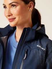 Ariat Blue Coastal Long Waterproof Jacket - Image 3 of 5