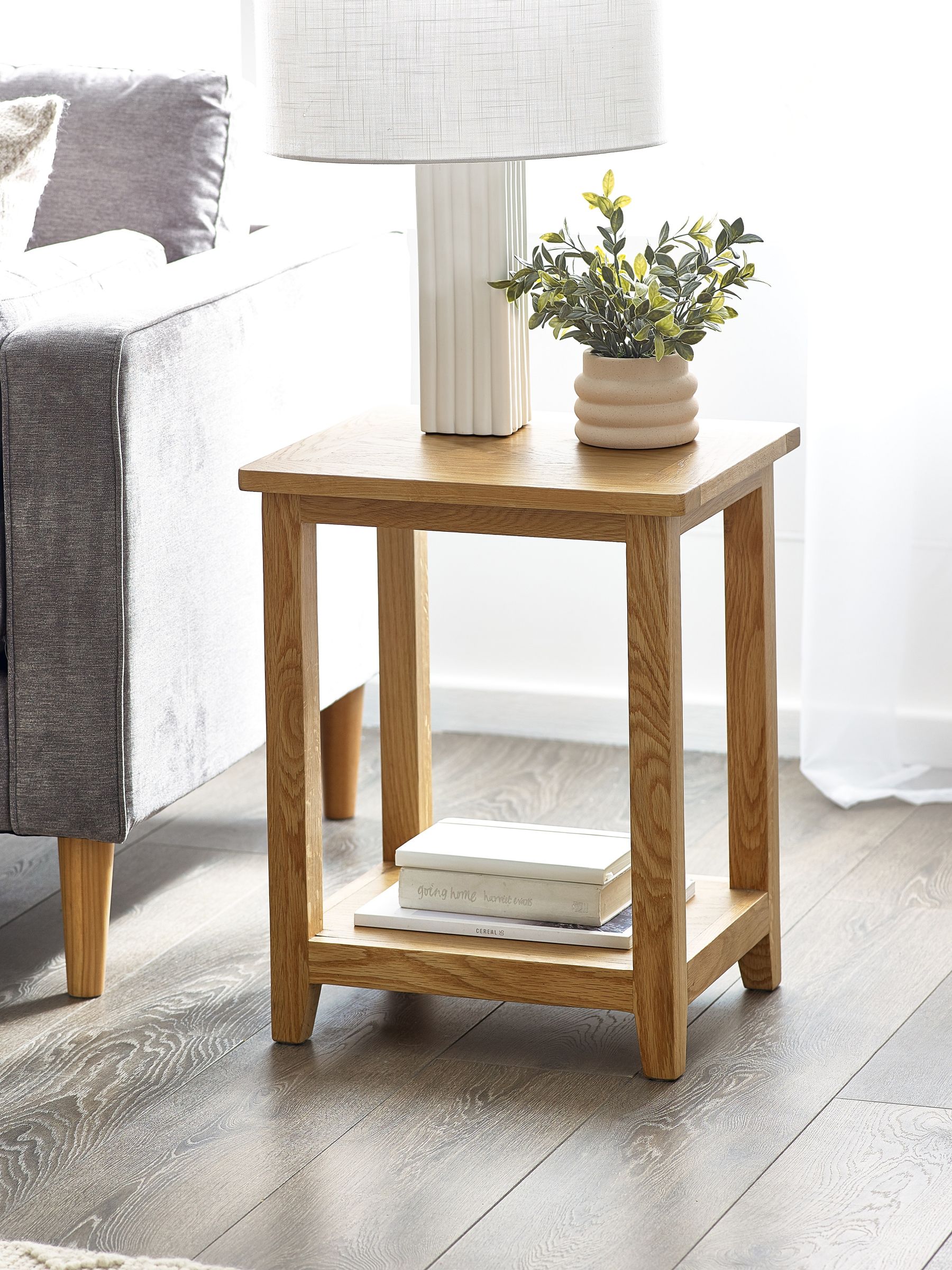 B&Q - Mallory Side Table With ShelfOak - Image 6