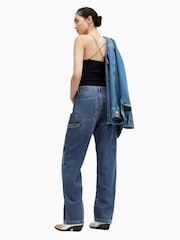 AllSaints Blue Mia Carpenter 100% Cotton Jeans - Image 2 of 7