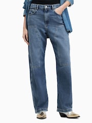 AllSaints Blue Mia Carpenter 100% Cotton Jeans - Image 3 of 7