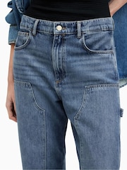 AllSaints Blue Mia Carpenter 100% Cotton Jeans - Image 5 of 7
