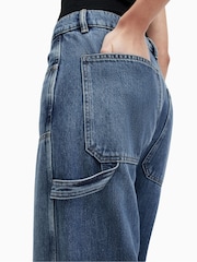 AllSaints Blue Mia Carpenter 100% Cotton Jeans - Image 6 of 7
