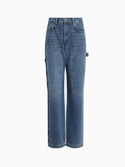 AllSaints Blue Mia Carpenter 100% Cotton Jeans - Image 7 of 7