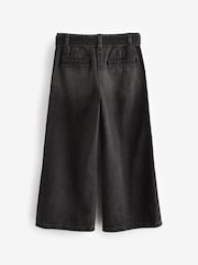 Charcoal Grey 100% Cotton Wide Leg Jeans With Belt (3-16yrs) - Image 10 of 12