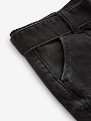 Charcoal Grey 100% Cotton Wide Leg Jeans With Belt (3-16yrs) - Image 11 of 12