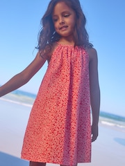 Red Ditsy 100% Cotton Strappy Sundress (3-16yrs) - Image 1 of 7