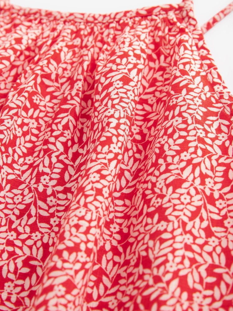 Red Ditsy 100% Cotton Strappy Sundress (3-16yrs) - Image 7 of 7