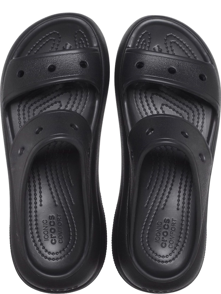 Crocs Black Classic Crush Sandals - Image 5 of 5