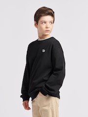 Lee Black Boys 100% Cotton Badge Sweatshirt - Image 1 of 6