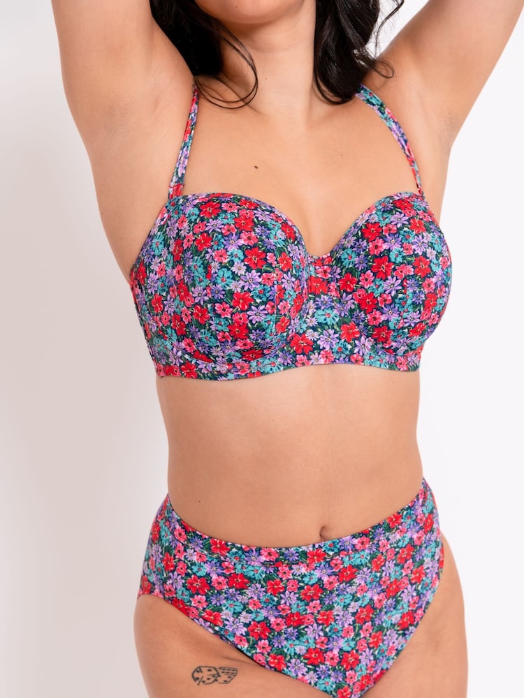 Синие плавки бикини с завышенной талией Curvy Kate Kitsch Kate - Изображение 1 из 4