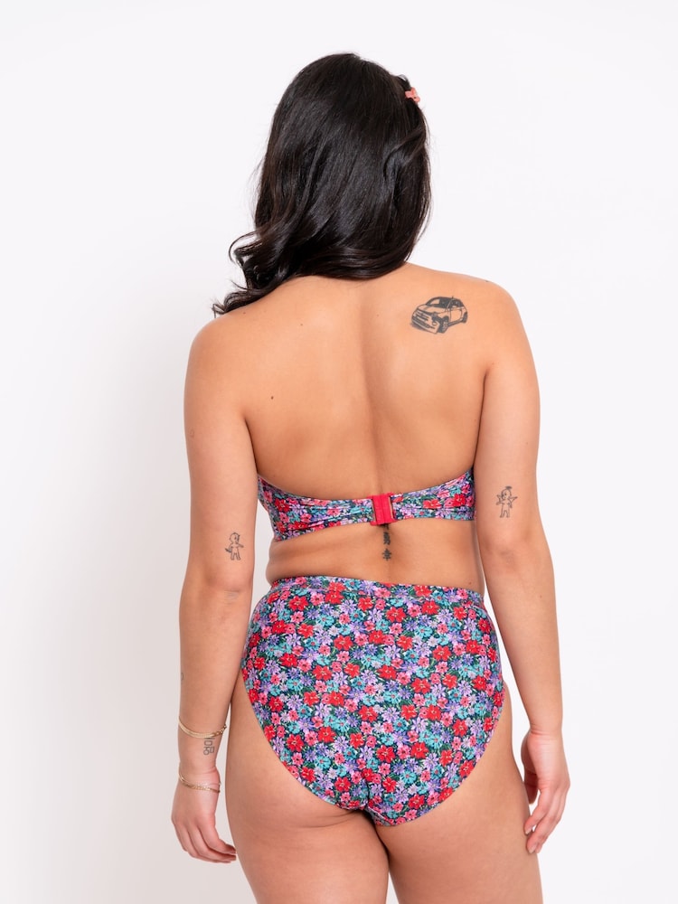 Синие плавки бикини с завышенной талией Curvy Kate Kitsch Kate - Изображение 2 из 4