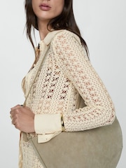 Mango Cream Crochet Shirt - Image 4 of 4