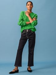 taché d'encre - Slim Flared Flatteur And Shape Bootcut Jeans - Image 1 of 4