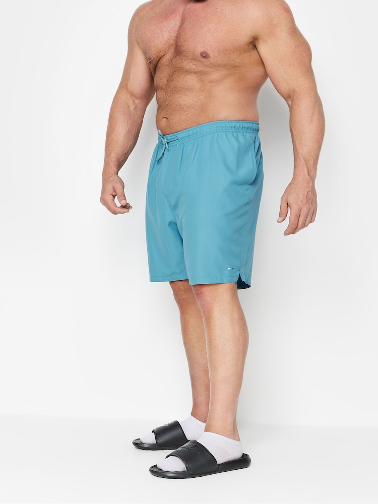 BadRhino Big & Tall Blue Plain Swim Shorts - Image 2 of 5