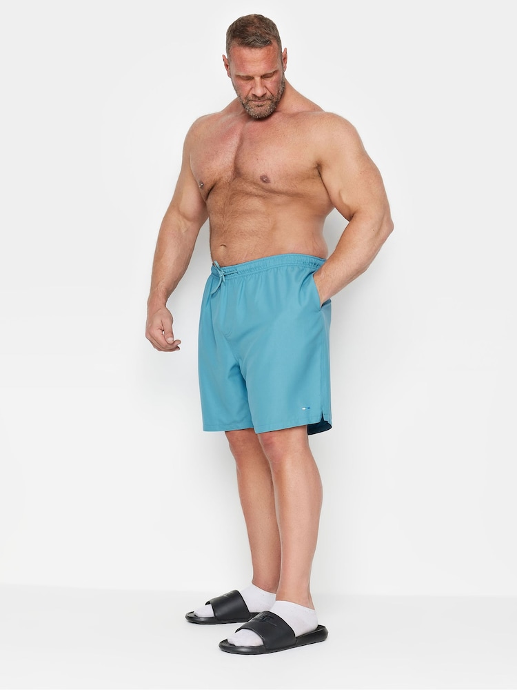 BadRhino Big & Tall Blue Plain Swim Shorts - Image 3 of 5