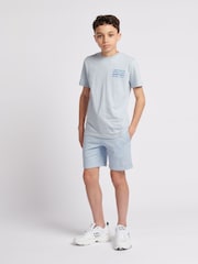 Jack Wills Blue Boys Loopback 100% Cotton Shorts - Image 2 of 7