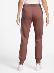 Nike Burgundy Red Phoenix Fleece Mid-Rise Logo Joggers - Image 2 of 3