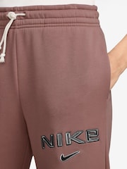 Nike Burgundy Red Phoenix Fleece Mid-Rise Logo Joggers - Image 3 of 3