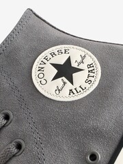 Converse Grey Chuck Taylor All Star Suede Trainers - Image 9 of 9