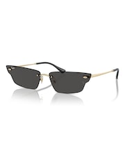 Ray-Ban Gold Tone Anh Rb3731 Irregular Sunglasses - Image 5 of 8