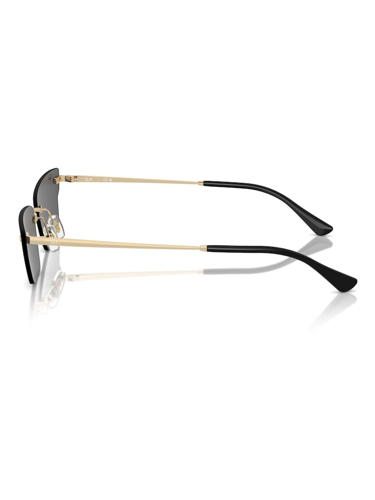 Ray-Ban Gold Tone Anh Rb3731 Irregular Sunglasses - Image 8 of 8