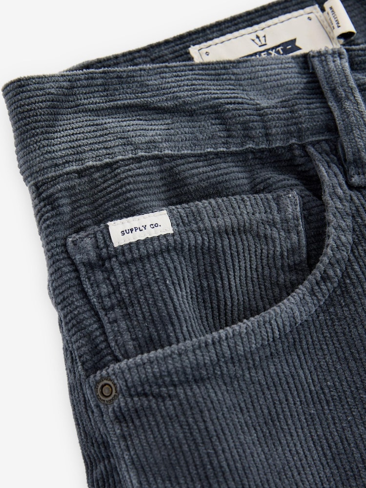 Steel Blue Regular Fit Corduroy 5 Pocket Trousers - Image 12 of 12
