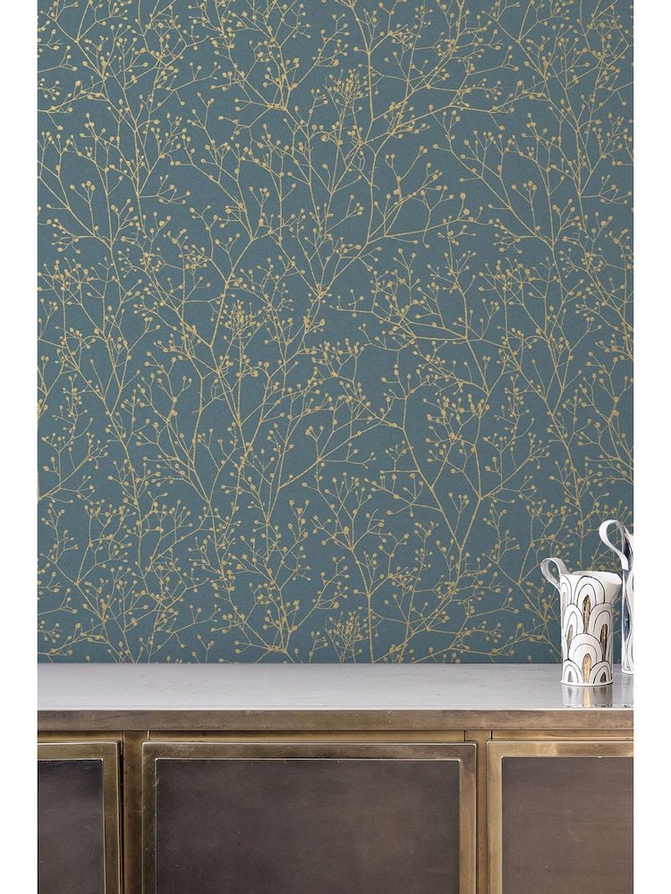 Clarissa Hulse Blue Gypsophila Airforce And Soft Gold - Image 1 of 5