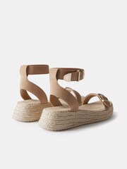 Mint Velvet Cream Tan Suede Espadrille Sandals - Image 2 of 6