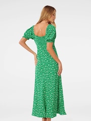 Forever New Green Stevie Puff Sleeves Midi Dress - Image 4 of 4