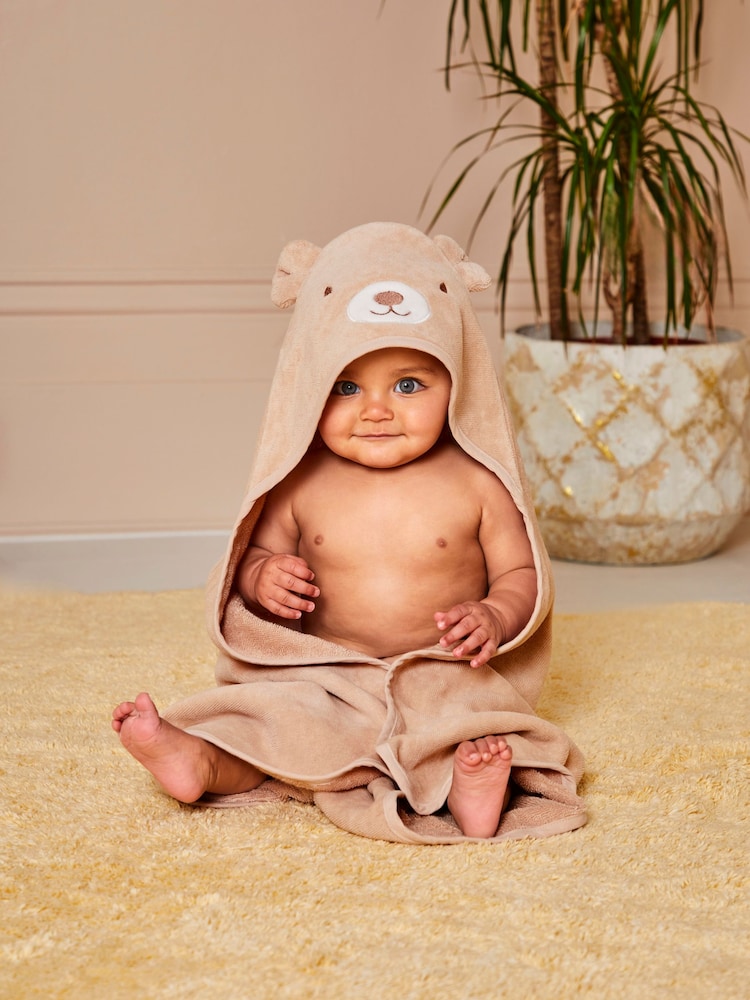 JoJo Maman Bébé Bear Personalised Character Hooded Towel - Image 1 of 4