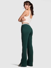 Victoria's Secret PINK Deep Forest Green Knitted Flare Fleece Joggers - Image 2 of 3
