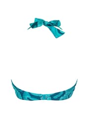Pour Moi Blue Seychelles Halter Padded Underwired Bikini Top - Image 5 of 5
