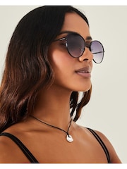 Круглые солнцезащитные очки в тонкой оправе Accessorize - Image 1 of 3