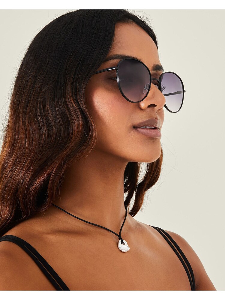 Круглые солнцезащитные очки в тонкой оправе Accessorize - Image 1 of 3