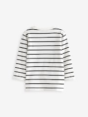 Black/Ecru Long Sleeve Christmas 100% Cotton T-Shirt (3mths-7yrs) - Image 2 of 4