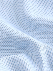 Blue Texture Slim Fit Signature 100% Cotton Canclini Textured Shirt - Image 8 of 8