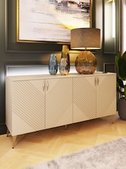 Frank Olsen Antique White AVA Four Door Smart Sideboard - Image 1 of 9