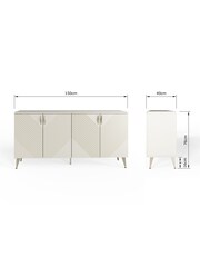 Frank Olsen Antique White AVA Four Door Smart Sideboard - Image 9 of 9